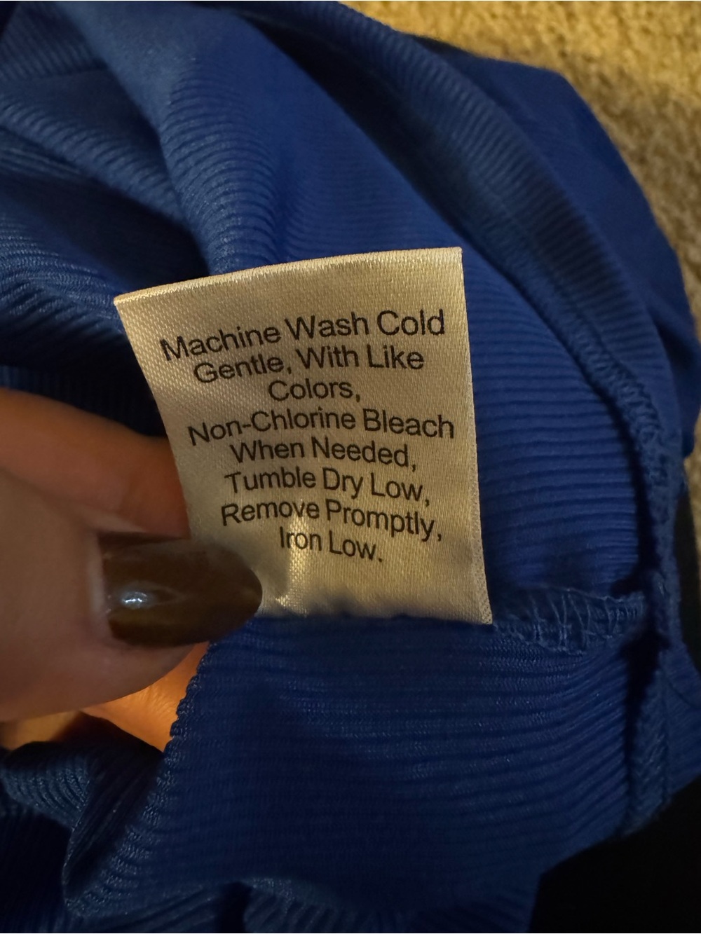 SHEIN Blue Ribbed Polyester Top - L - Picture 6 of 6